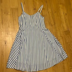 Old Navy blue and white striped dress